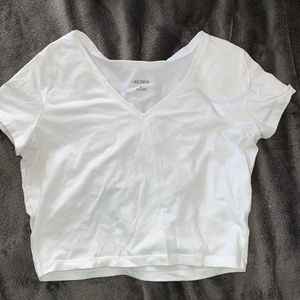 White Cropped T-shirt